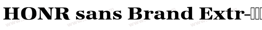 HONR sans Brand Extr字体转换